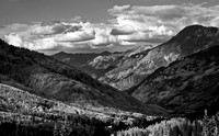 Fall on Red Mountain Pass - Black and White