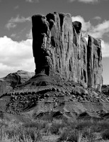Camel Back in Monument Valley - Black and White