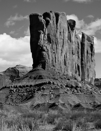 Camel Back in Monument Valley - Black and White