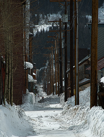 Snowy Alley - Silverton, Colorado