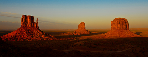 Monument Valley Mittens at Sunset