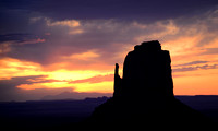 Monument Valley Mitten At Sunrise