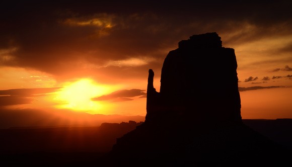 Monument Valley Mitten At Sunset